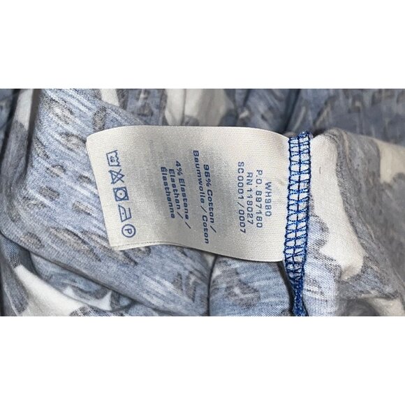 Boden Blue & White Floral Short Sleeve Midi Dress With V-Neckline & Empire Waist - Picture 8 of 9